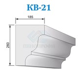 Фасадные венчающие карнизы из пенопласта КВ-21, ПСБ-С-25Ф. Фасадный декор из пенопласта