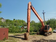 Аренда длиннорукого экскаватора Doosan DX300SLR