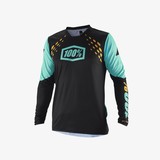 Велоджерси 100% R-Core X Jersey Black/Cyan, Размер M