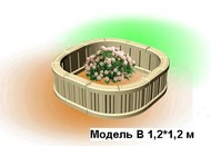 Ограждение для клумб сборное модель В 1,2*1,2 м