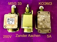 Концевой выключатель с роликом Zander Aachen type MSG 33