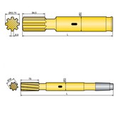 Хвостовик аналог Atlas Copco COP 1432, COP 1435, COP 1532